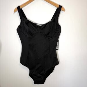 TA3 Lifty Underwire Shapewear One Piece Swimsuit In Black XL Xlong Cup D/DD New